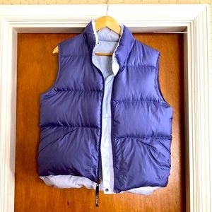 LLBean size M reversible big puffy down vest. Very warm & pockets inside & out.